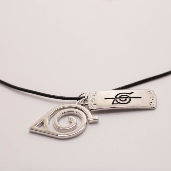 Naruto Shippuden Hidden Leaf Headband & Ninja Village Symbol Necklace (New) - Picture 3 of 3